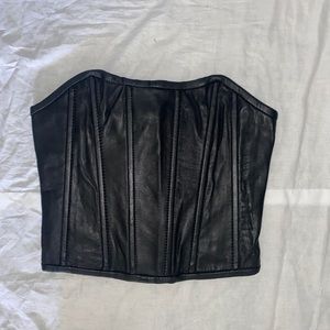 leather bustier top